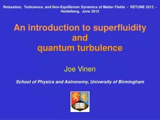 An introduction to superfluidity