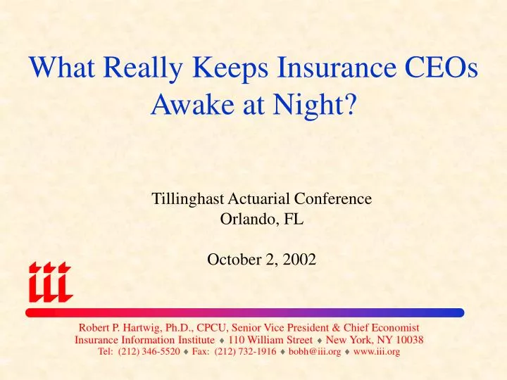 what really keeps insurance ceos awake at night
