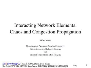 Interacting Network Elements: Chaos and Congestion Propagation