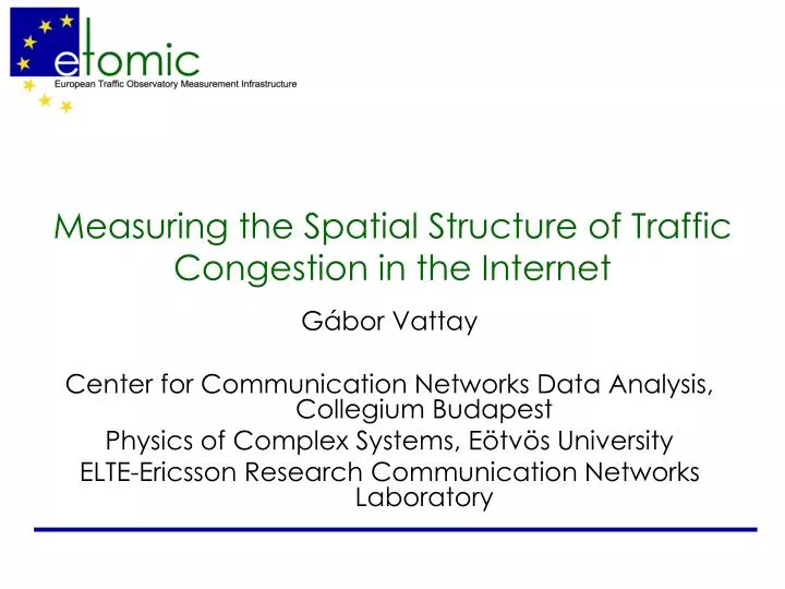 measuring the spatial structure of traffic congestion in the internet