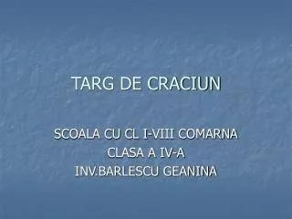 targ de craciun