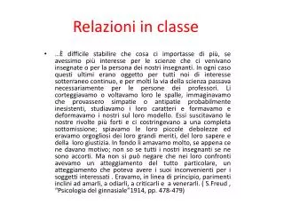 relazioni in classe