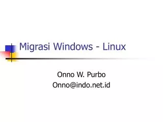 migrasi windows linux