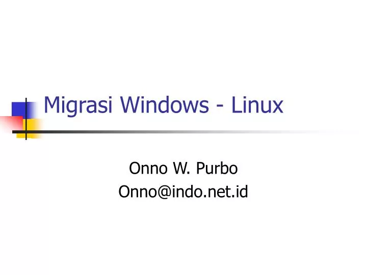 migrasi windows linux