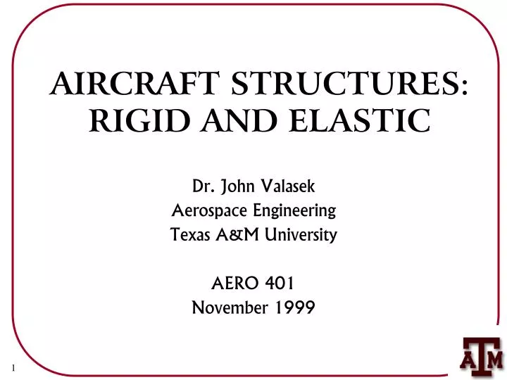 aircraft structures rigid and elastic