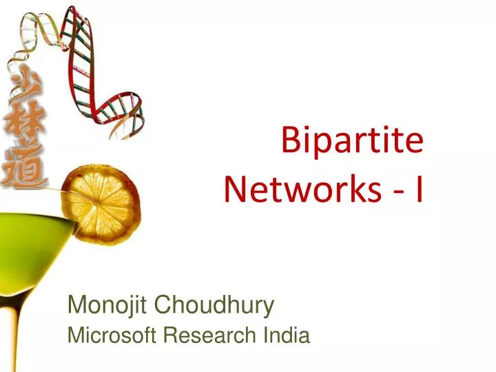 bipartite networks i