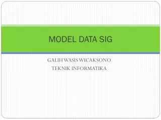 model data sig