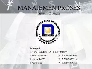 manajemen proses sistem operasi