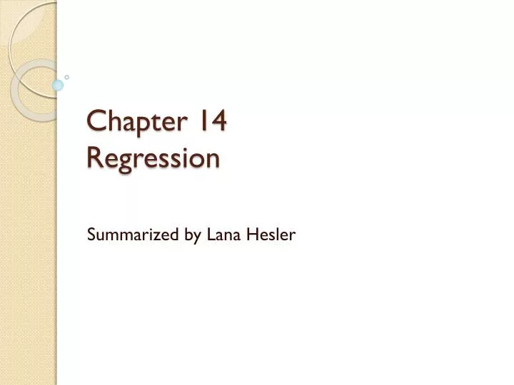 chapter 14 regression