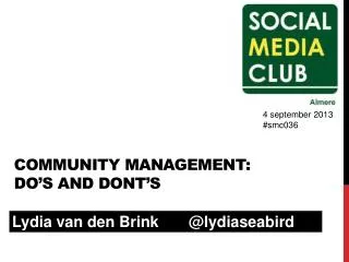 community management do s and dont s