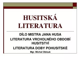 husitsk literatura