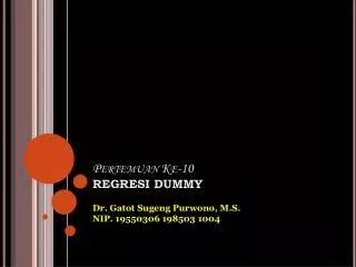 pertemuan ke 10 regresi dummy
