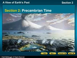 Section 2: Precambrian Time