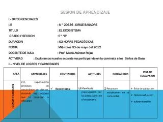sesion de aprendizaje