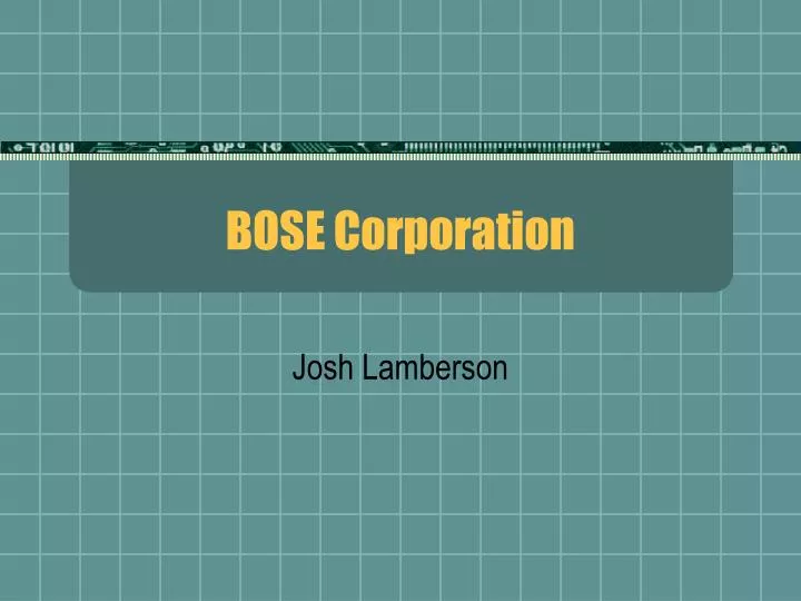bose corporation