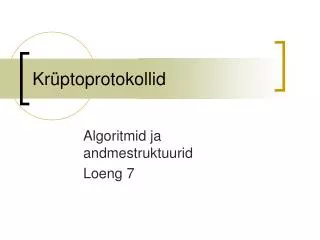 kr ptoprotokollid