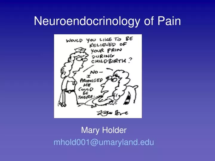 neuroendocrinology of pain