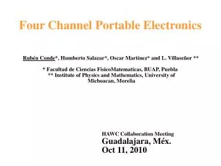 Four Channel Portable Electronics