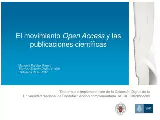 el movimiento open access y las publicaciones cient ficas