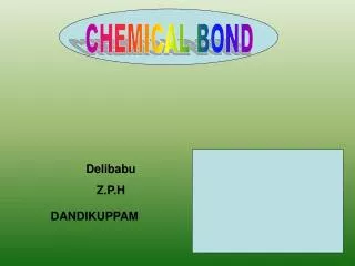 CHEMICAL BOND