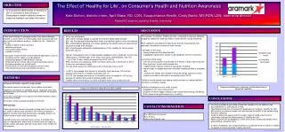 44 survey participants 68% either strongly agreed or agreed that nutrient labels affect choices