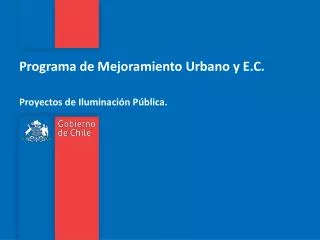 programa de mejoramiento urbano y e c