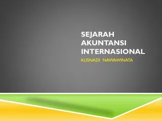 sejarah akuntansi internasional