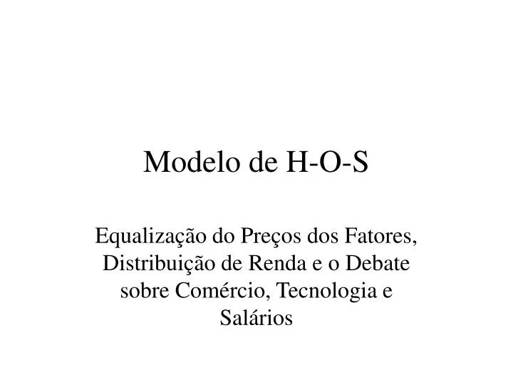 modelo de h o s