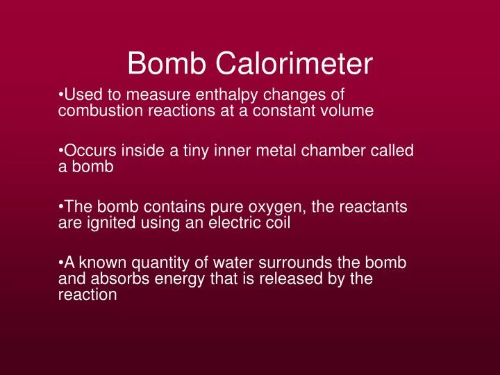 bomb calorimeter