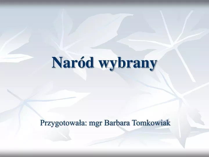 nar d wybrany