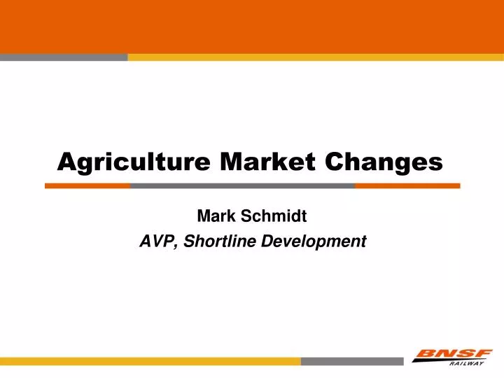 agriculture market changes