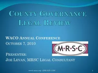 County Governance Legal Review