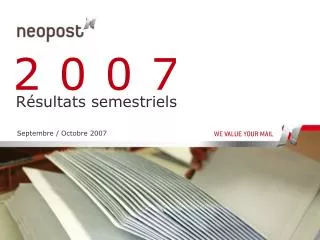 2 0 0 7 r sultats semestriels