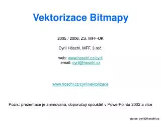 vektorizace bitmapy
