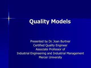 Quality Models
