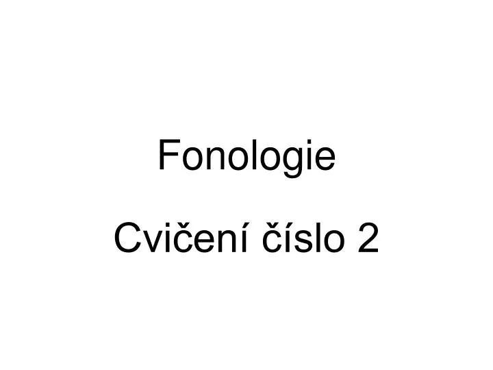 fonologie