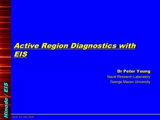 Active Region Diagnostics with EIS