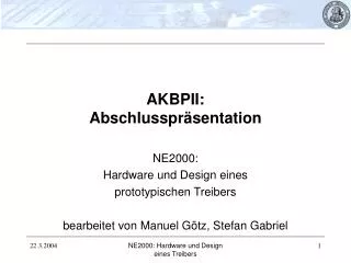 akbpii abschlusspr sentation