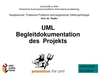 uml begleitdokumentation des projekts