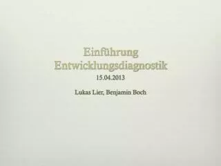 einf hrung entwicklungsdiagnostik