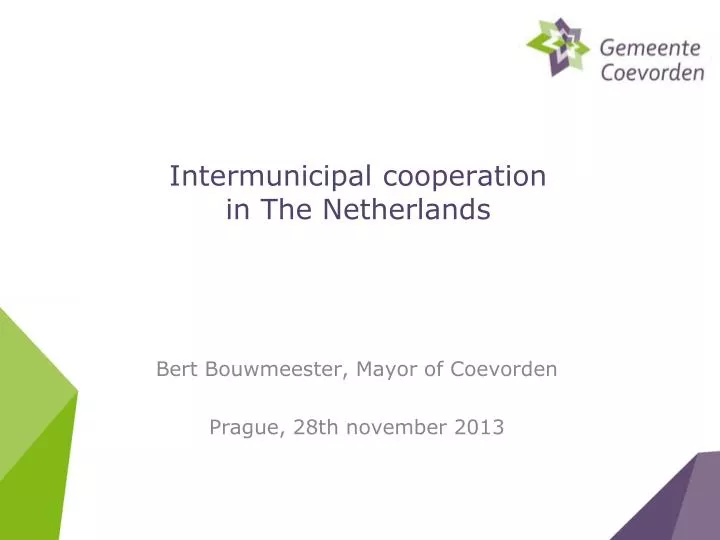 intermunicipal cooperation in the netherlands