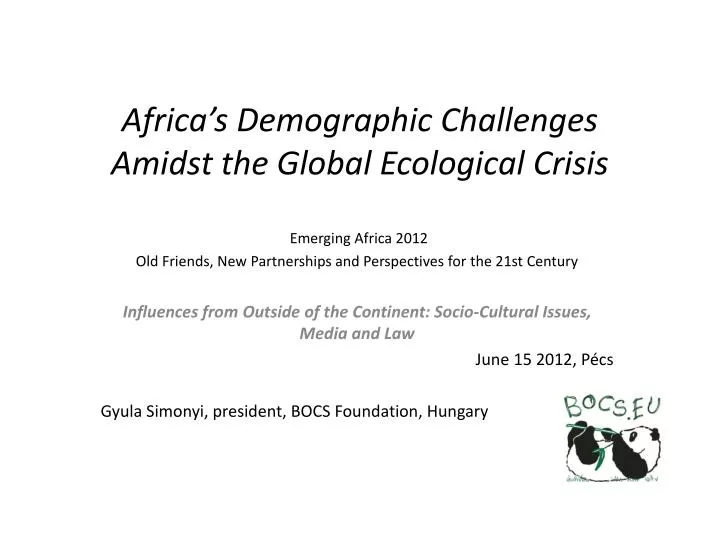 africa s demographic challenges amidst the global ecological crisis