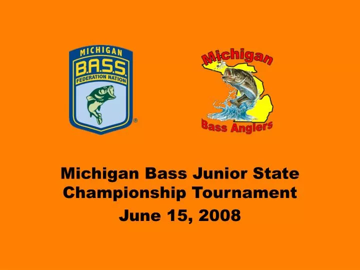 michigan bass junior state championship tournament june 15 2008