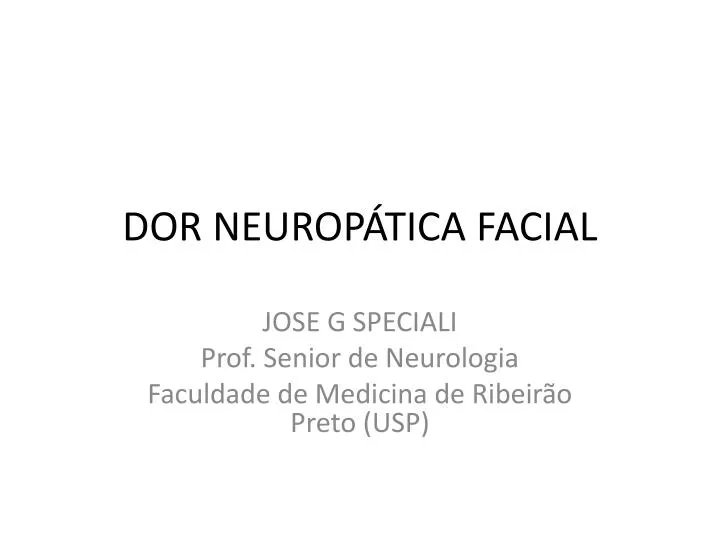 dor neurop tica facial