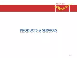 PRODUCTS &amp; SERVICES