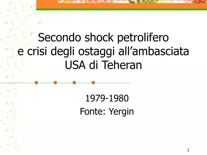 secondo shock petrolifero e crisi degli ostaggi all ambasciata usa di teheran