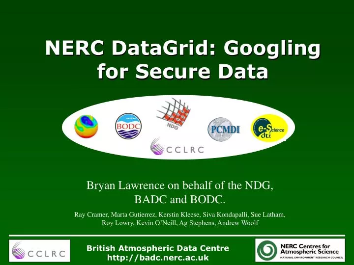nerc datagrid googling for secure data