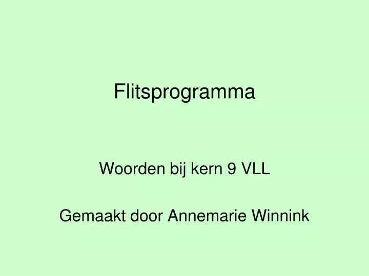 flitsprogramma