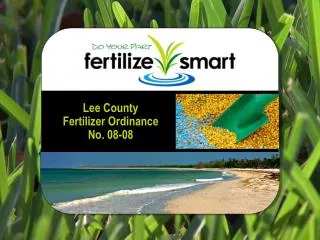 Lee County Fertilizer Ordinance No. 08-08