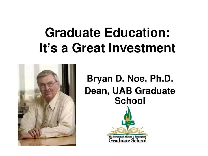 graduate education it s a great investment